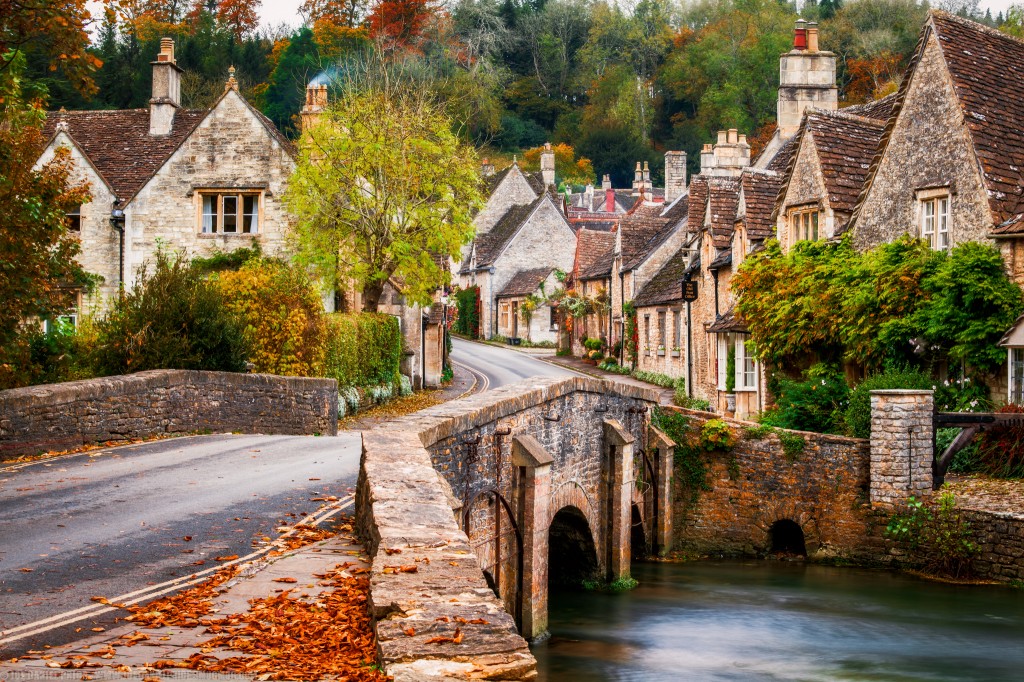 Picturesque Village of Castle Combe in Wiltshire, England in the Autumn-2
